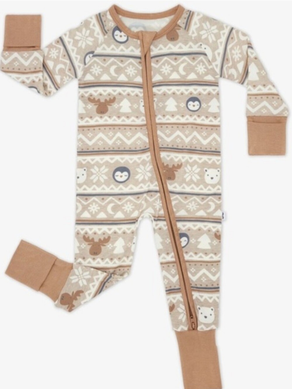 Little Sleepies Frosty Fair Isle Zippy